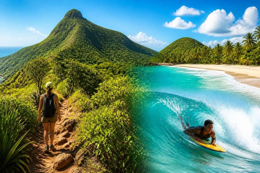 Randonnée à la montagne du Vauclin et bodyboard aux Salines en Martinique