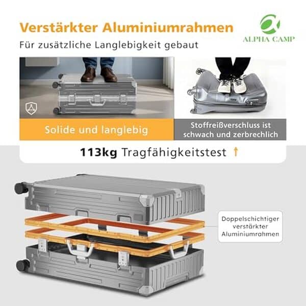 Découvrez notre test complet des valises ALPHA CAMP 2pcs avec serrure TSA et cadre en aluminium. Avis détaillé, avantages et performances pour vos voyages.