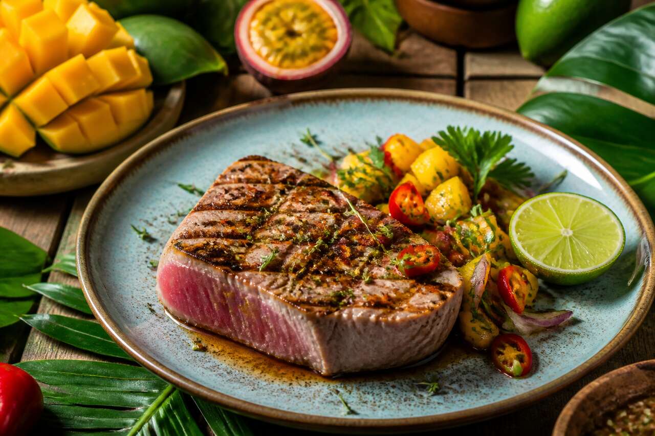 Steak de thon grill&eacute; fa&ccedil;on antilles