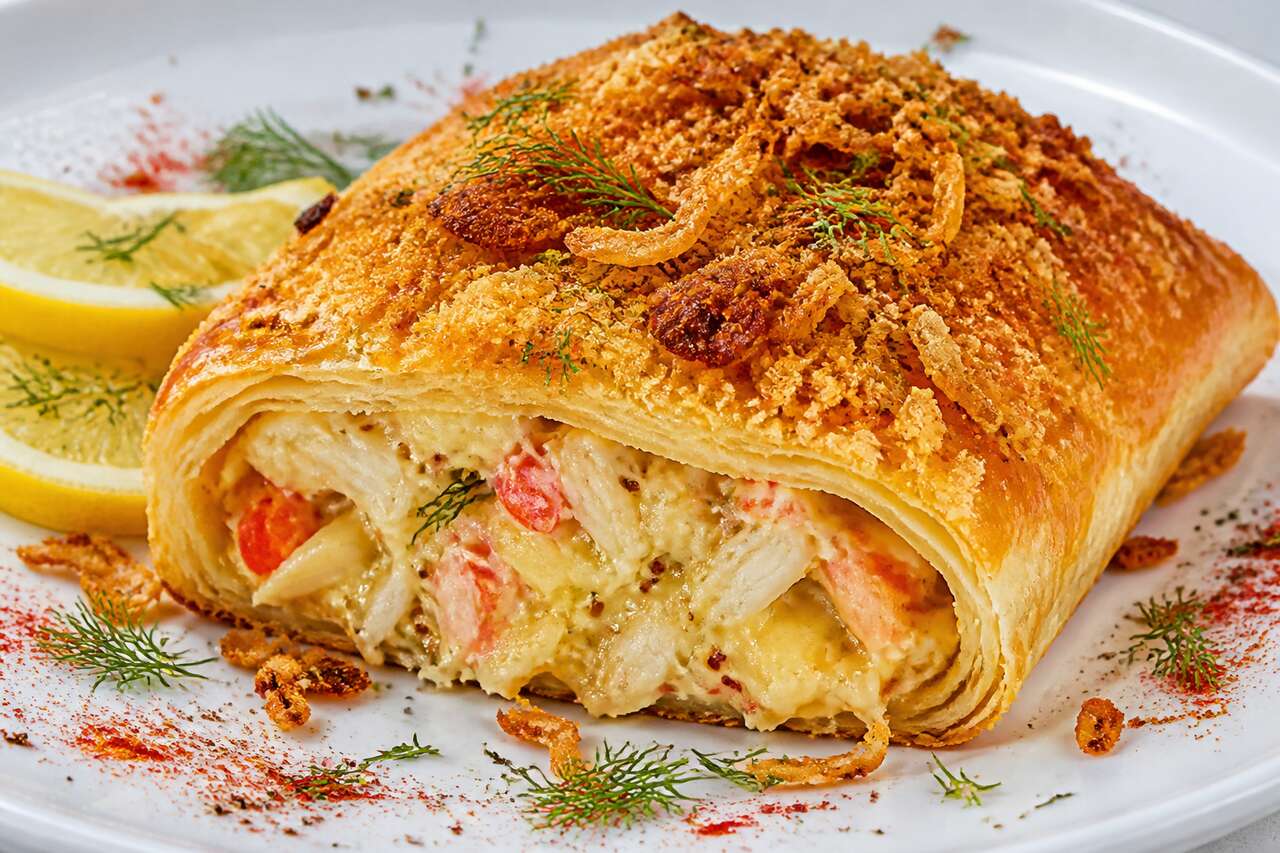 Recette de feuilleté au crabe croustillant et savoureux