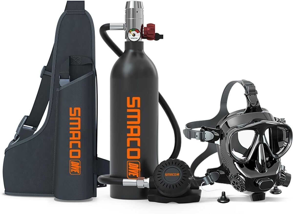 Test du kit SMACO mini scuba 1L pour plongée peu profonde
