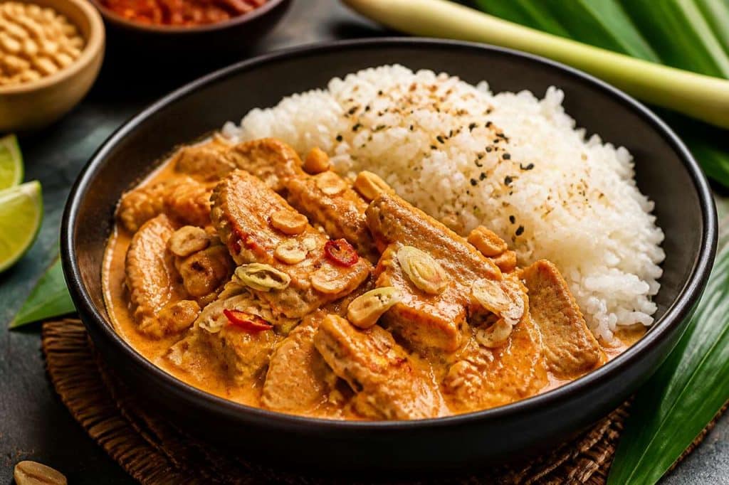 Recette de sauté de porc au lait de coco