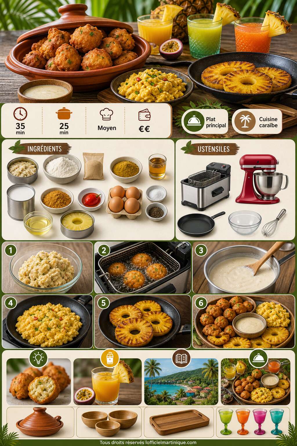 Fiche recette Brunch antillais : les meilleures recettes pour un brunch créole réussi Fiche recette Brunch antillais : les meilleures recettes pour un brunch créole réussi