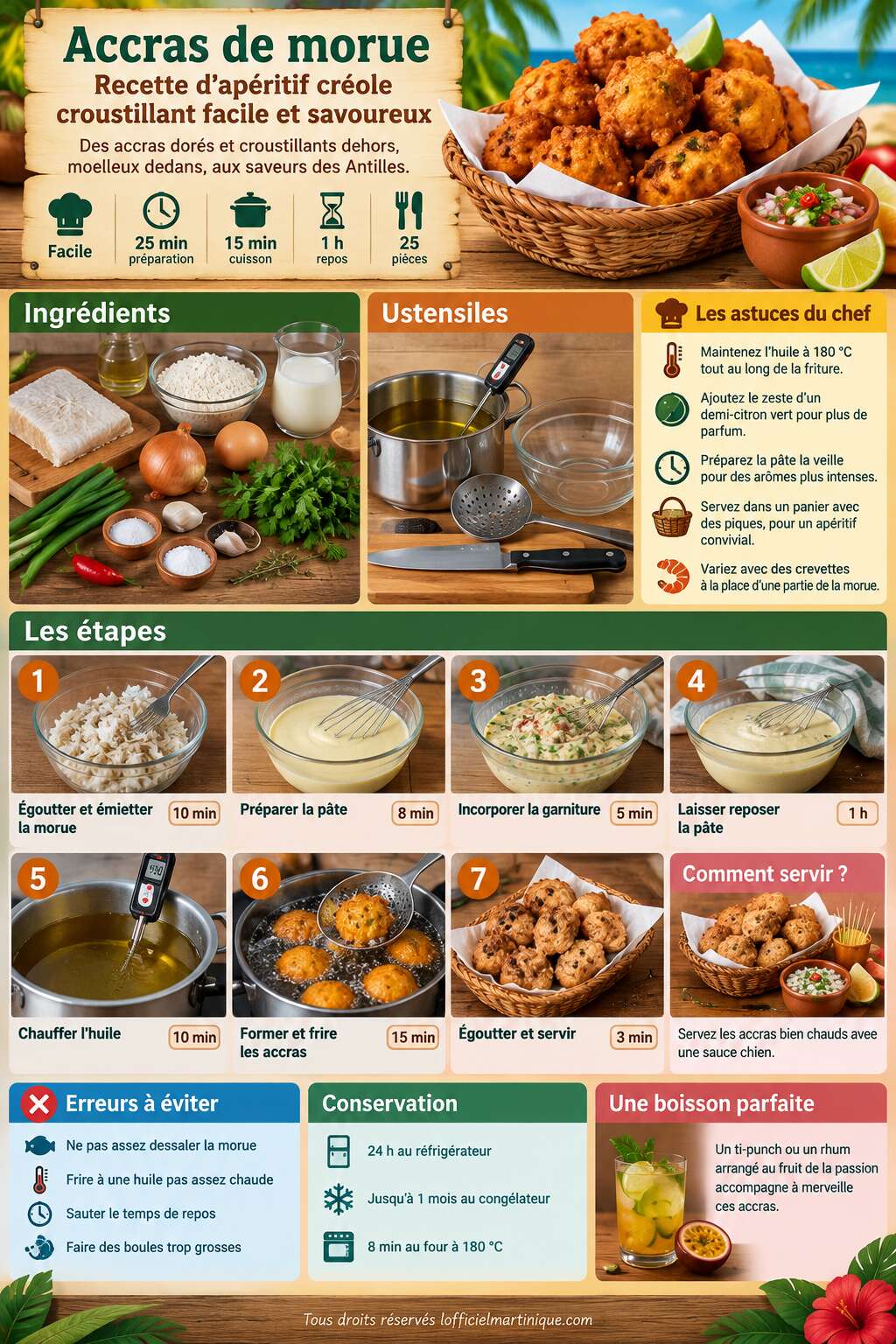 Fiche recette Recette d'ap&eacute;ritif cr&eacute;ole croustillant facile et savoureux