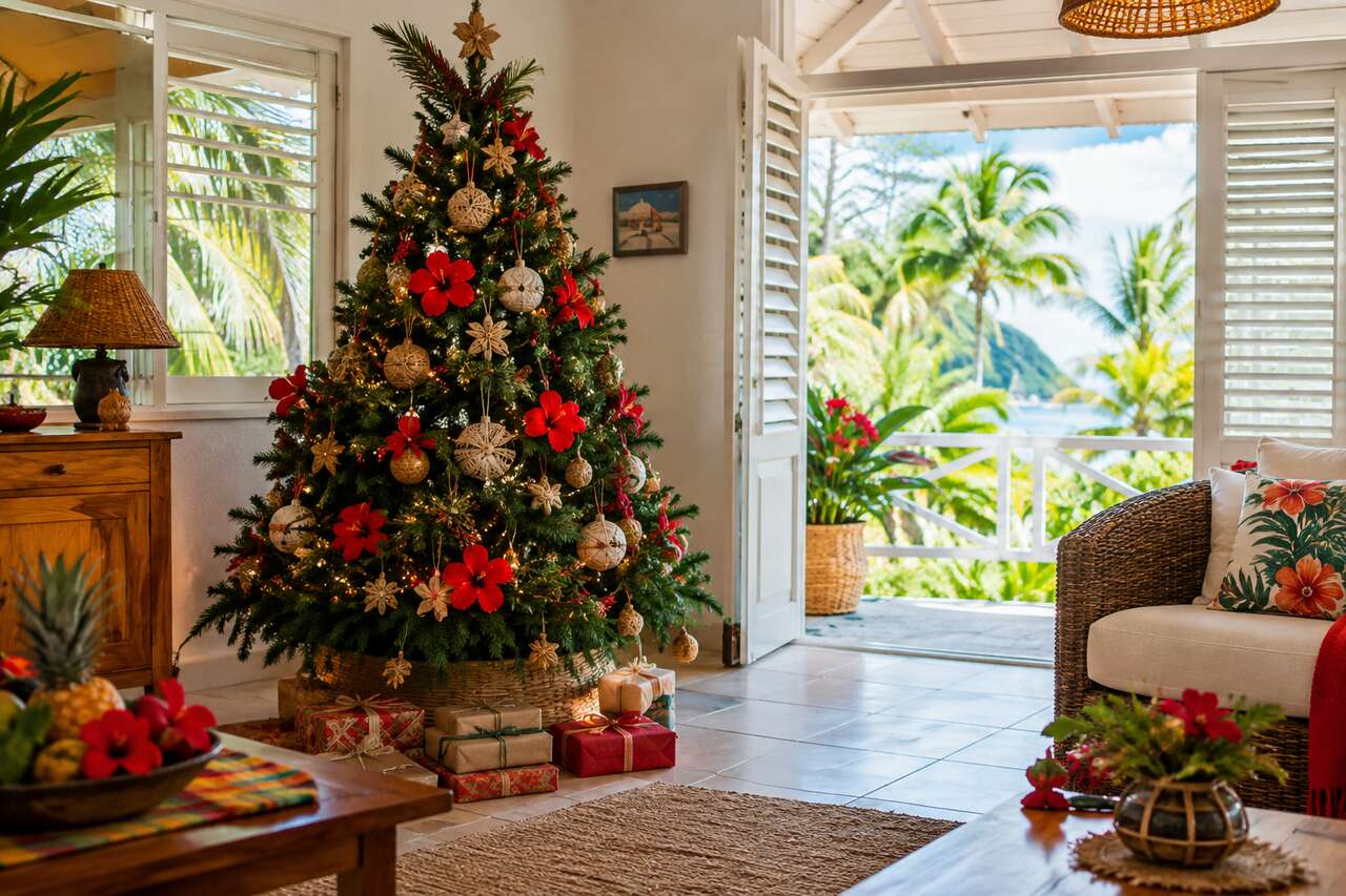 Sapin de Noël en Guadeloupe : traditions et astuces tropicales